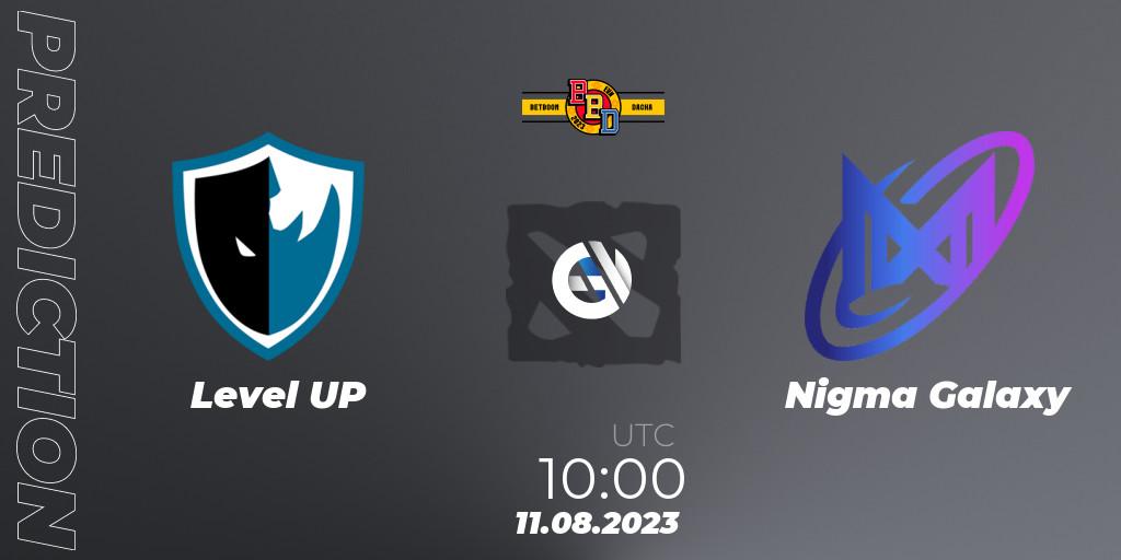 Pronóstico Level UP - Nigma Galaxy. 11.08.2023 at 09:58, Dota 2, BetBoom Dacha - Online Stage