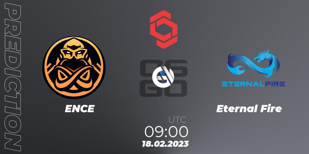 Pronóstico ENCE - Eternal Fire. 18.02.2023 at 09:00, Counter-Strike (CS2), CCT Central Europe Series Finals #1