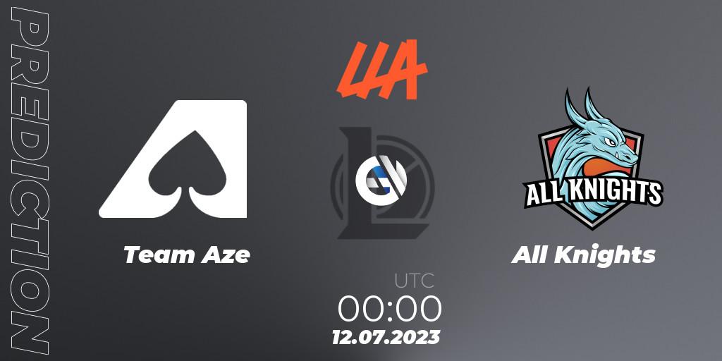 Pronóstico Team Aze - All Knights. 12.07.23, LoL, LLA Closing 2023 - Group Stage
