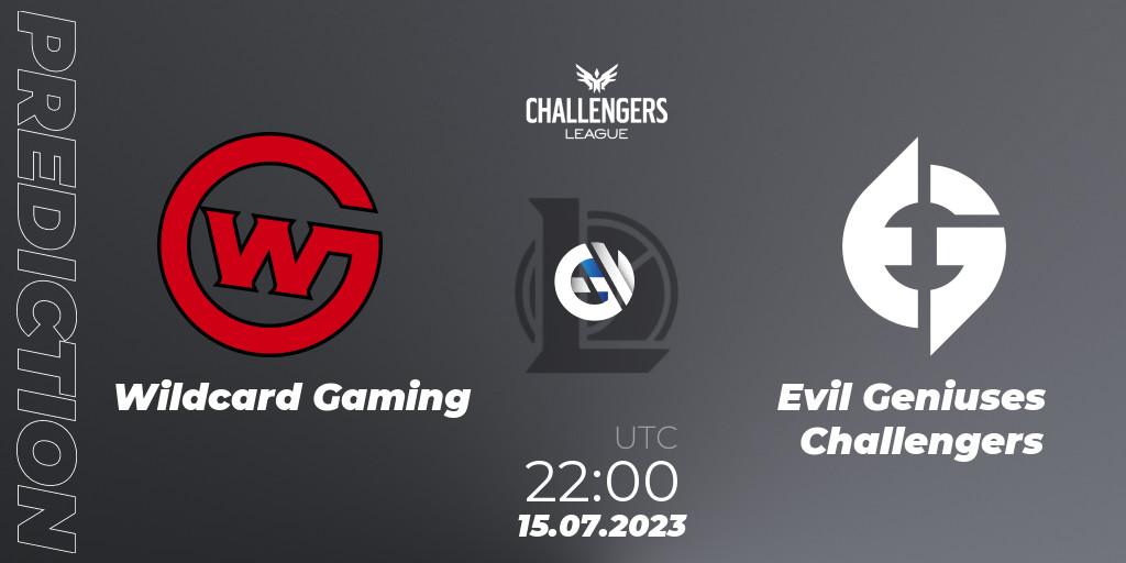 Pronóstico Wildcard Gaming - Evil Geniuses Challengers. 15.07.23, LoL, North American Challengers League 2023 Summer - Group Stage