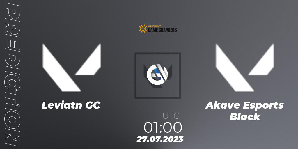 Pronóstico Leviatán GC - Akave Esports Black. 27.07.2023 at 01:00, VALORANT, VCT 2023: Game Changers Latin America North