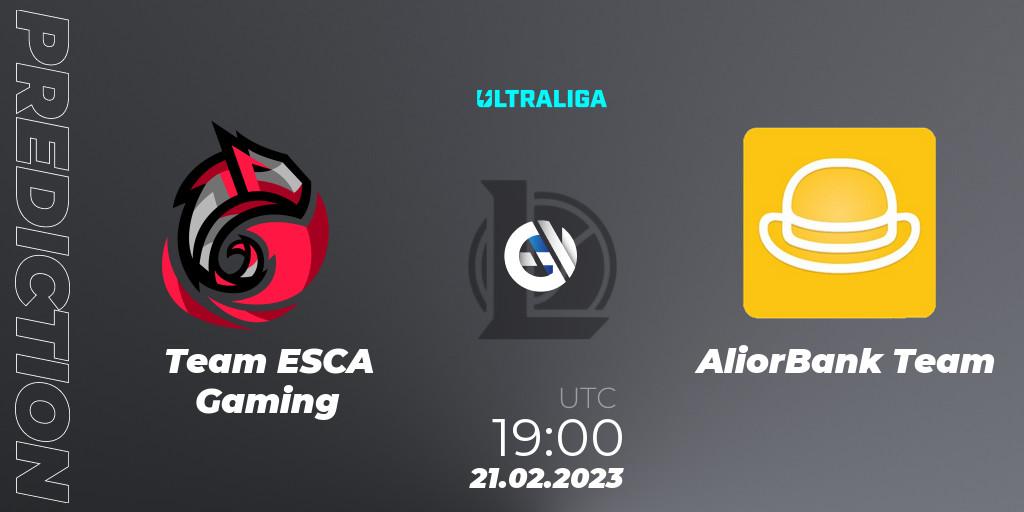 Pronóstico Team ESCA Gaming - AliorBank Team. 17.02.2023 at 16:00, LoL, Ultraliga Season 9 - Group Stage