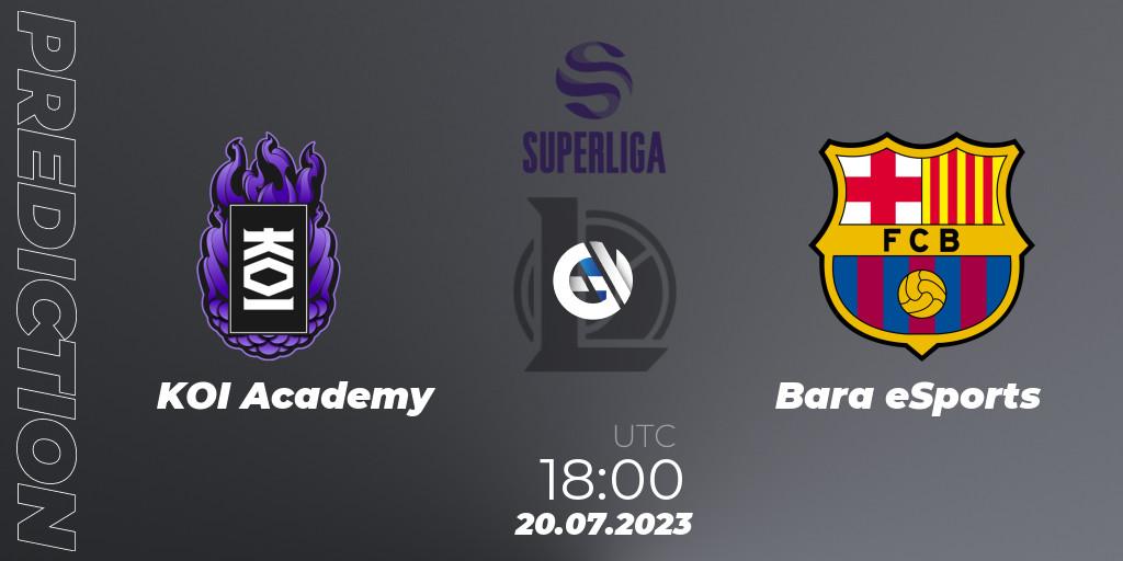 Pronóstico KOI Academy - Barça eSports. 22.06.2023 at 19:00, LoL, Superliga Summer 2023 - Group Stage