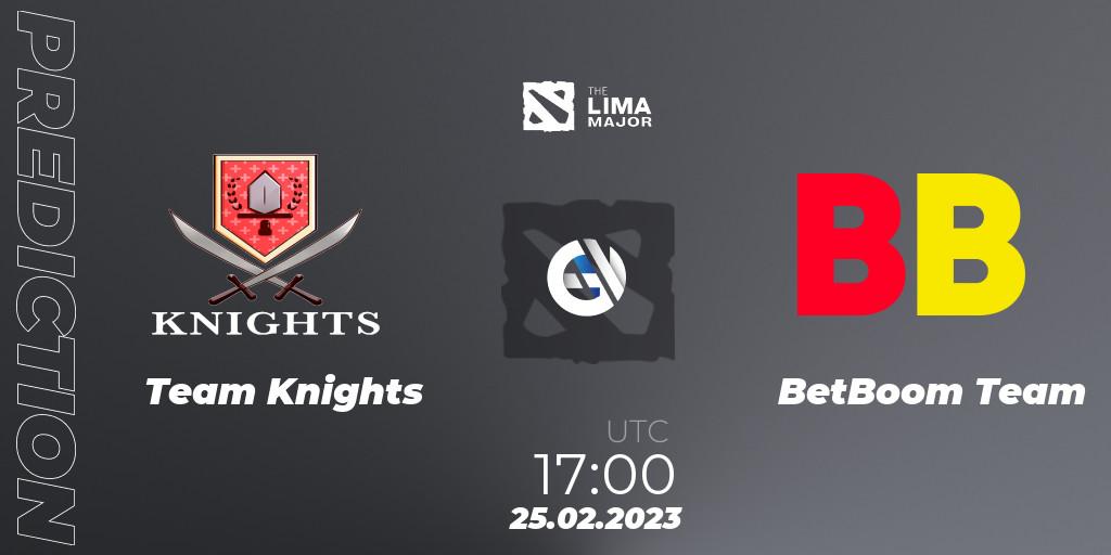 Pronóstico Team Knights - BetBoom Team. 25.02.2023 at 17:41, Dota 2, The Lima Major 2023