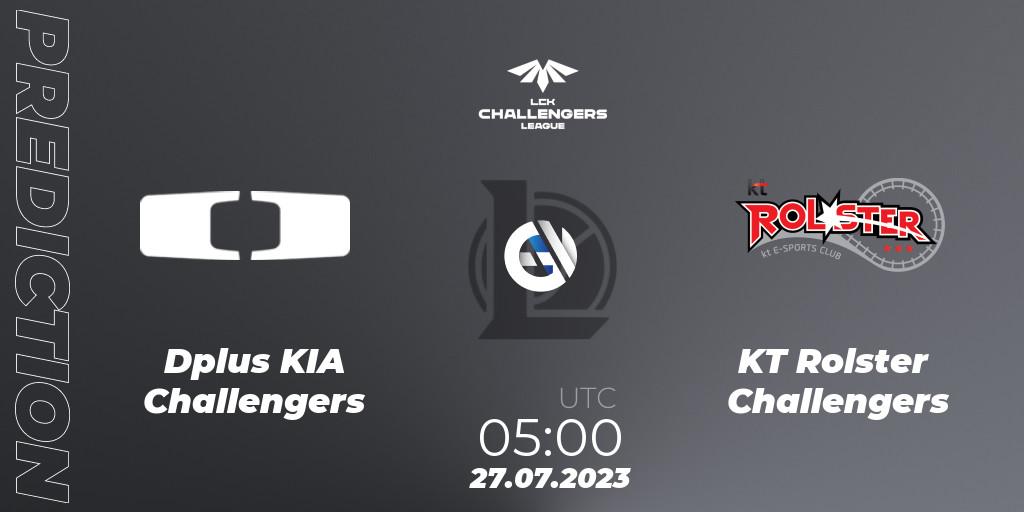 Pronóstico Dplus KIA Challengers - KT Rolster Challengers. 27.07.23, LoL, LCK Challengers League 2023 Summer - Group Stage