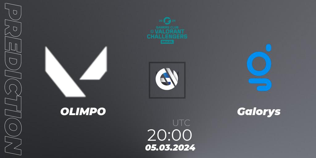 Pronóstico OLIMPO - Galorys. 05.03.2024 at 23:00, VALORANT, VALORANT Challengers Brazil 2024: Split 1
