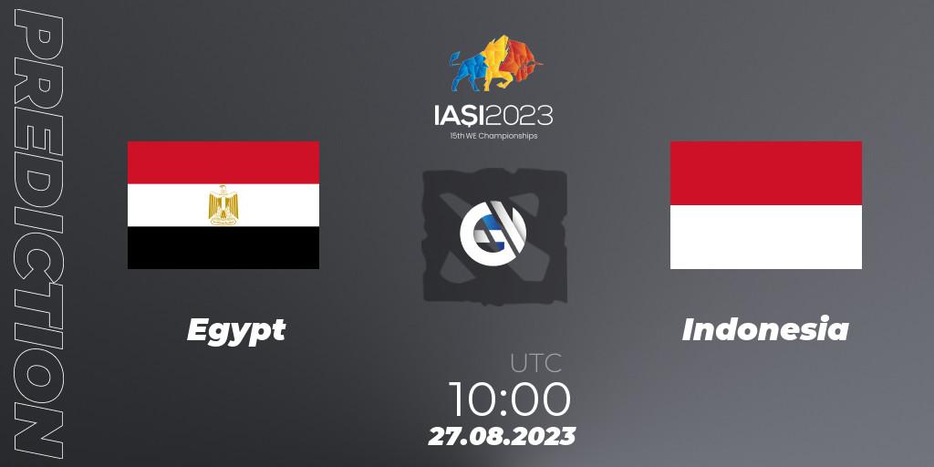 Pronóstico Egypt - Indonesia. 27.08.23, Dota 2, IESF World Championship 2023