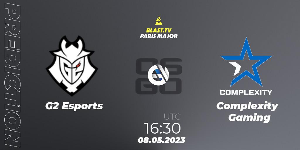 Pronóstico G2 Esports - Complexity Gaming. 08.05.2023 at 16:00, Counter-Strike (CS2), BLAST Paris Major 2023 Challengers Stage