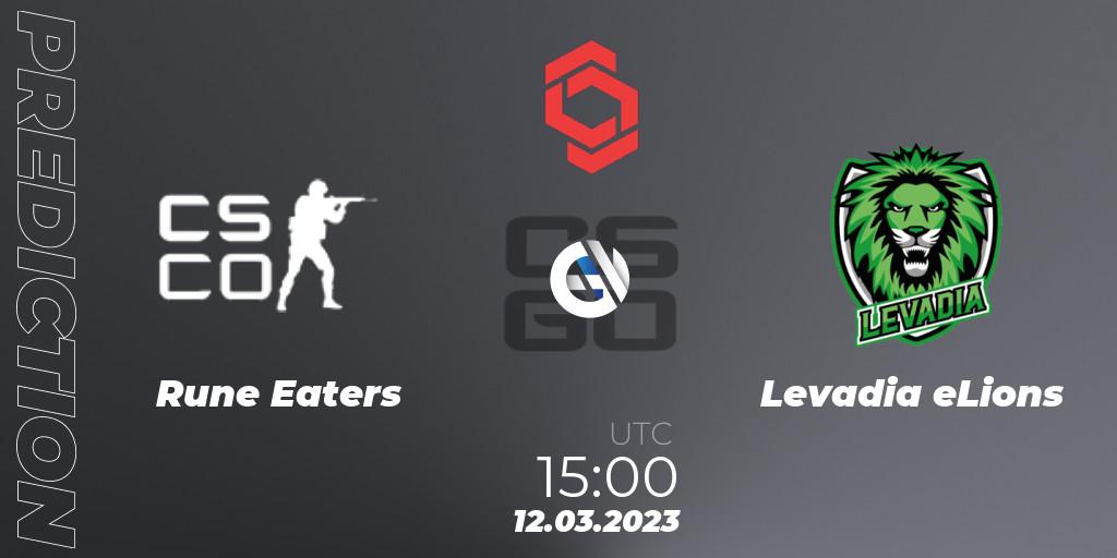 Pronóstico Rune Eaters - Levadia eLions. 12.03.2023 at 15:50, Counter-Strike (CS2), CCT Central Europe Series 5 Closed Qualifier