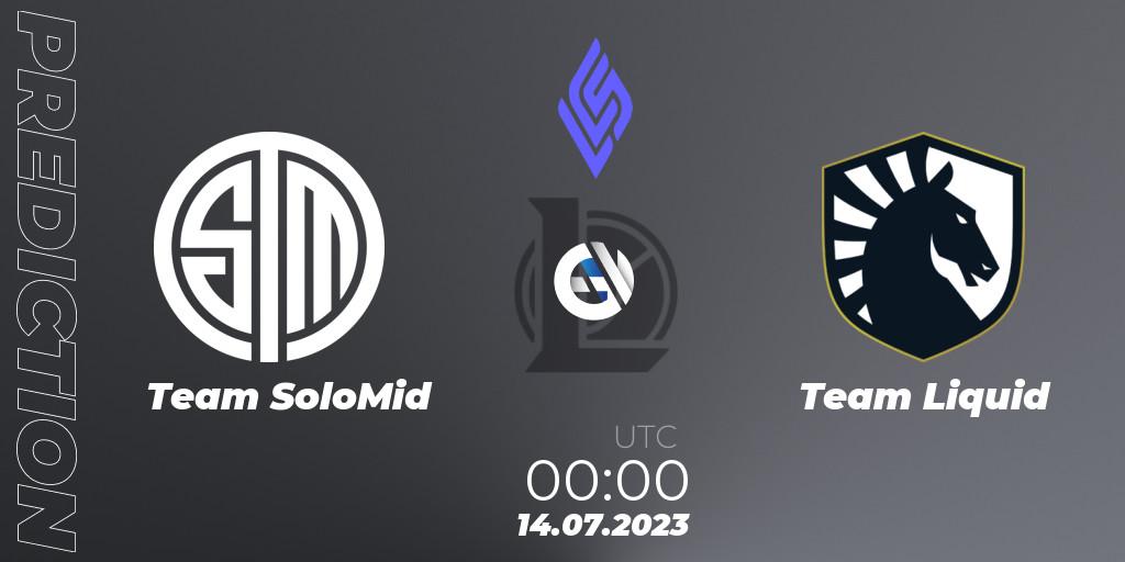 Pronóstico Team SoloMid - Team Liquid. 13.07.23, LoL, LCS Summer 2023 - Group Stage