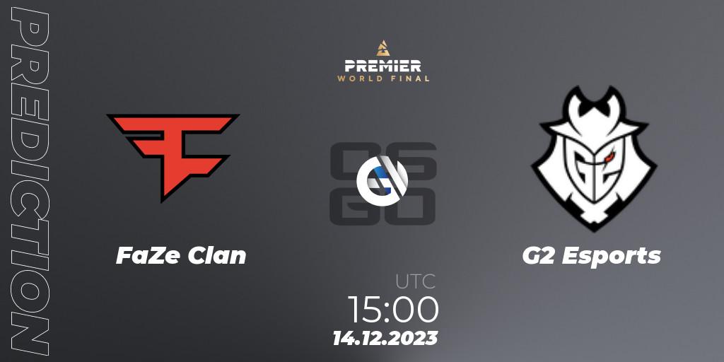Pronóstico FaZe Clan - G2 Esports. 14.12.23, CS2 (CS:GO), BLAST Premier World Final 2023