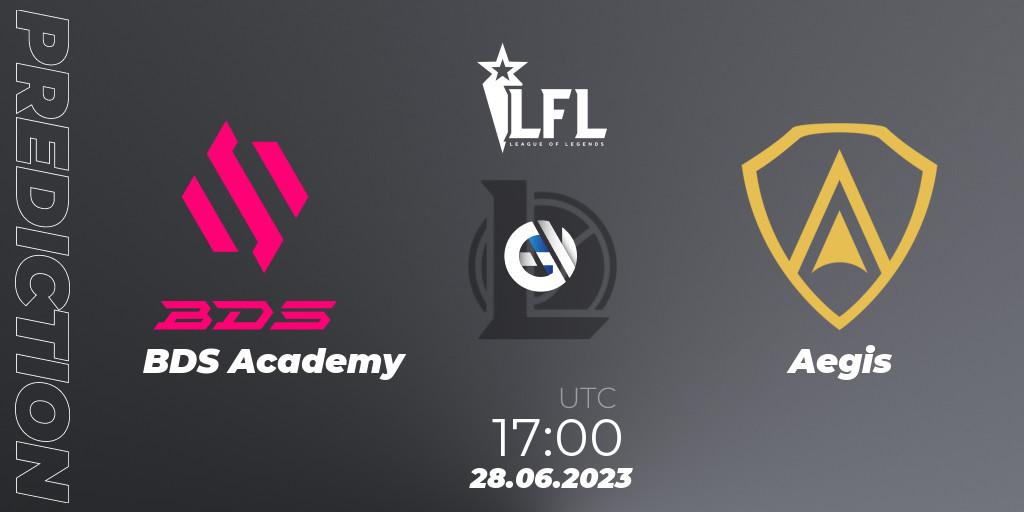 Pronóstico BDS Academy - Aegis. 28.06.2023 at 17:00, LoL, LFL Summer 2023 - Group Stage