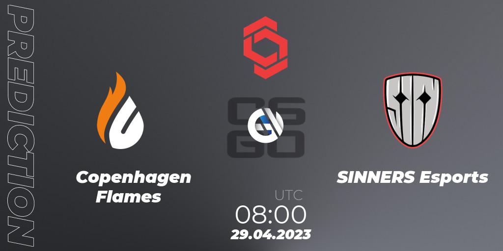 Pronóstico Copenhagen Flames - SINNERS Esports. 29.04.23, CS2 (CS:GO), CCT Central Europe Series #6