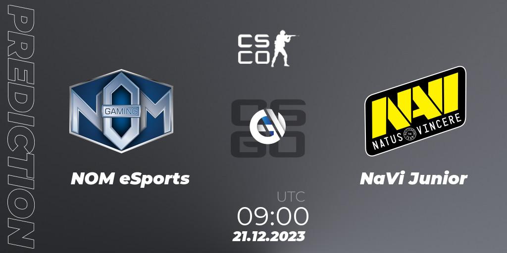 Pronóstico NOM eSports - NaVi Junior. 21.12.2023 at 09:00, Counter-Strike (CS2), European Pro League Season 13: Division 2