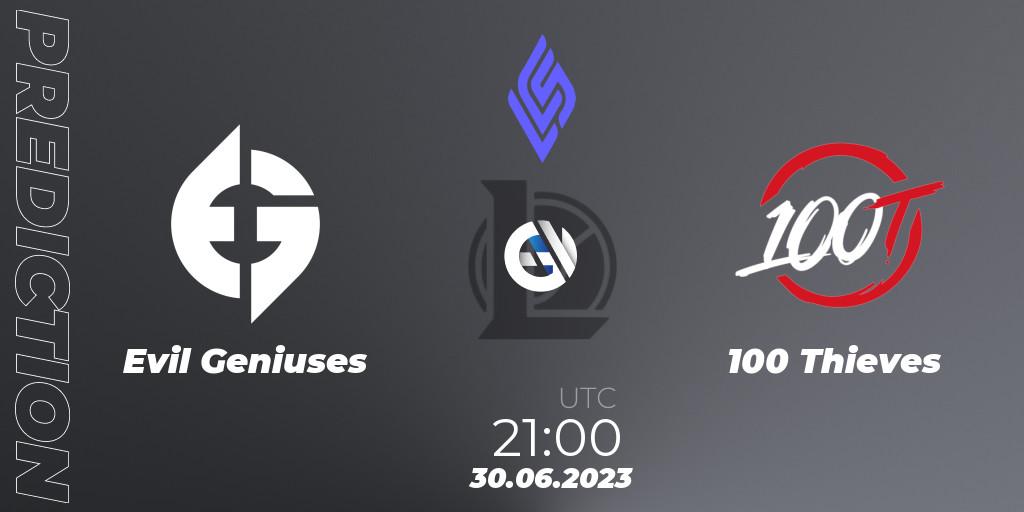 Pronóstico Golden Guardians - 100 Thieves. 30.06.23, LoL, LCS Summer 2023 - Group Stage