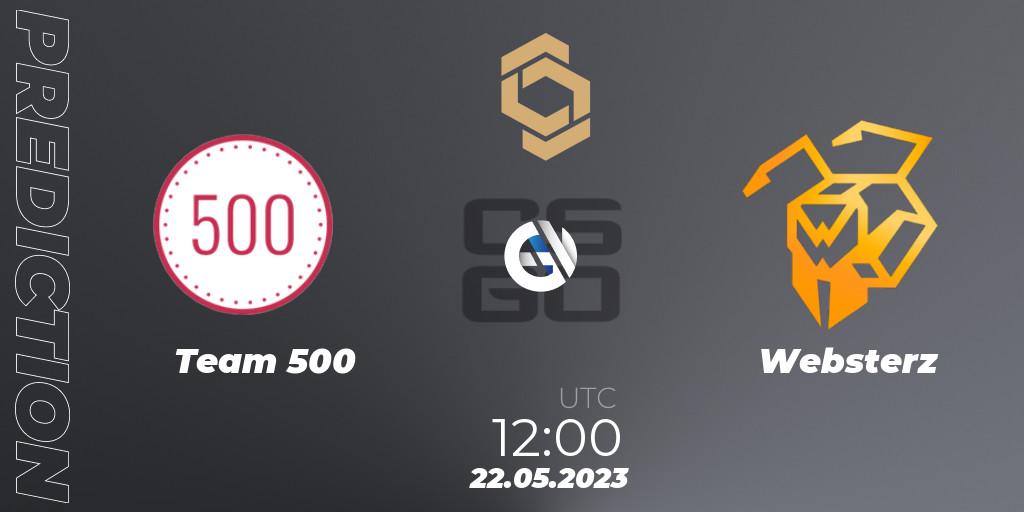 Pronóstico Team 500 - Websterz. 22.05.2023 at 13:15, Counter-Strike (CS2), CCT South Europe Series #4