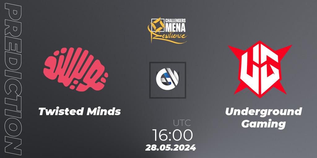 Pronóstico Twisted Minds - Underground Gaming. 13.06.2024 at 16:00, VALORANT, VALORANT Challengers 2024 MENA: Resilience Split 2 - GCC and Iraq