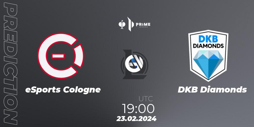 Pronóstico eSports Cologne - DKB Diamonds. 23.02.2024 at 19:00, LoL, Prime League 2nd Division