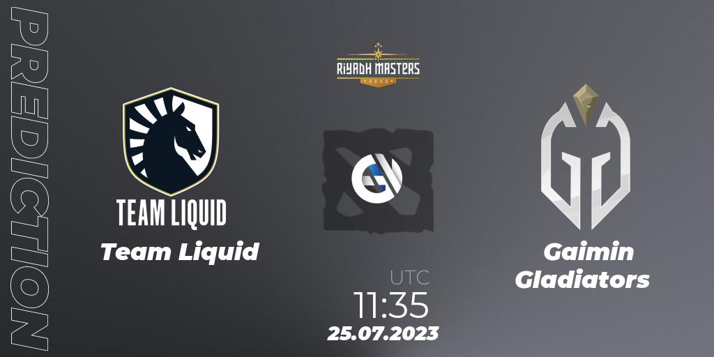 Pronóstico Team Liquid - Gaimin Gladiators. 25.07.23, Dota 2, Riyadh Masters 2023