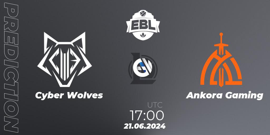 Pronóstico Cyber Wolves - Ankora Gaming. 21.06.2024 at 17:00, LoL, Esports Balkan League Season 15