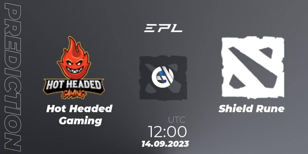 Pronóstico Hot Headed Gaming - Shield Rune. 14.09.2023 at 12:15, Dota 2, European Pro League Season 12