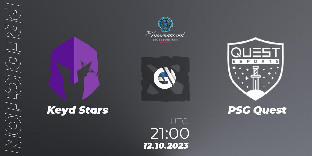 Pronóstico Keyd Stars - PSG Quest. 12.10.23, Dota 2, The International 2023 - Group Stage