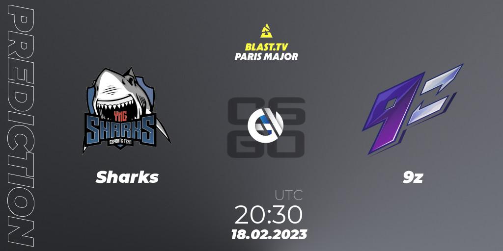 Pronóstico Sharks - 9z. 18.02.2023 at 20:30, Counter-Strike (CS2), BLAST.tv Paris Major 2023 South America RMR Closed Qualifier