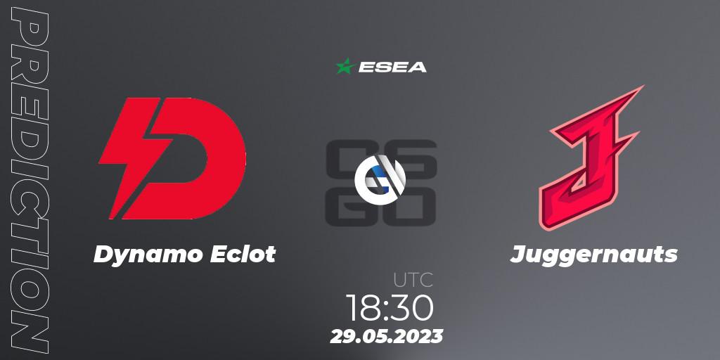 Pronóstico Dynamo Eclot - Juggernauts. 29.05.2023 at 20:00, Counter-Strike (CS2), ESEA Advanced Season 45 Europe