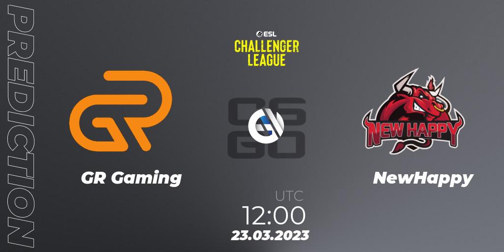 Pronóstico GR Gaming - NewHappy. 23.03.23, CS2 (CS:GO), ESL Challenger League Season 44: Asia-Pacific