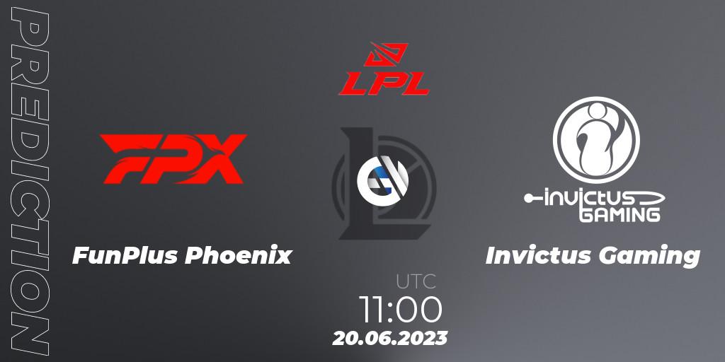 Pronóstico FunPlus Phoenix - Invictus Gaming. 20.06.23, LoL, LPL Summer 2023 Regular Season