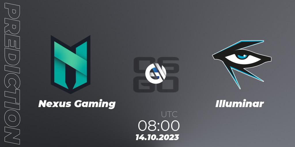 Pronóstico Nexus Gaming - Illuminar. 14.10.2023 at 08:00, Counter-Strike (CS2), European Pro League Season 11: Division 2
