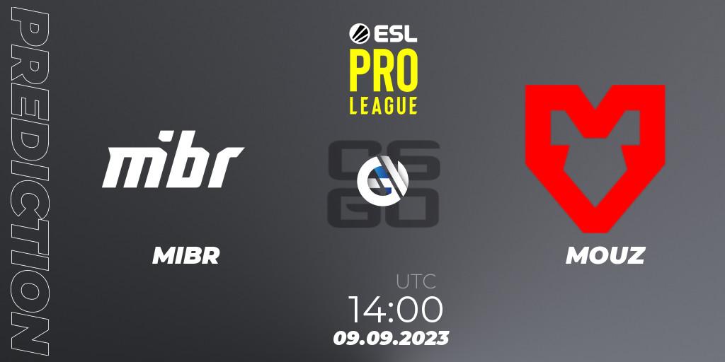 Pronóstico MIBR - MOUZ. 09.09.2023 at 14:00, Counter-Strike (CS2), ESL Pro League Season 18