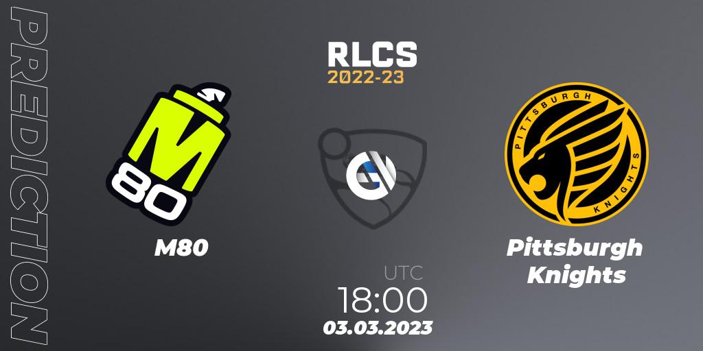 Pronóstico M80 - Pittsburgh Knights. 03.03.2023 at 18:00, Rocket League, RLCS 2022-23 - Winter: North America Regional 3 - Winter Invitational