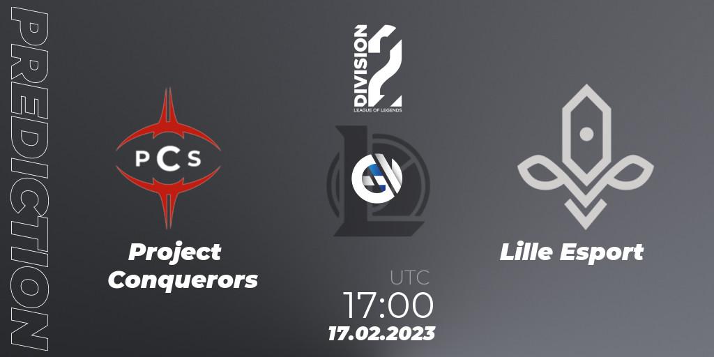 Pronóstico Project Conquerors - Lille Esport. 17.02.2023 at 17:00, LoL, LFL Division 2 Spring 2023 - Group Stage