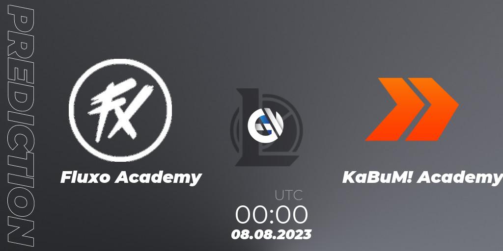 Pronóstico Fluxo Academy - KaBuM! Academy. 08.08.2023 at 00:00, LoL, CBLOL Academy Split 2 2023 - Group Stage