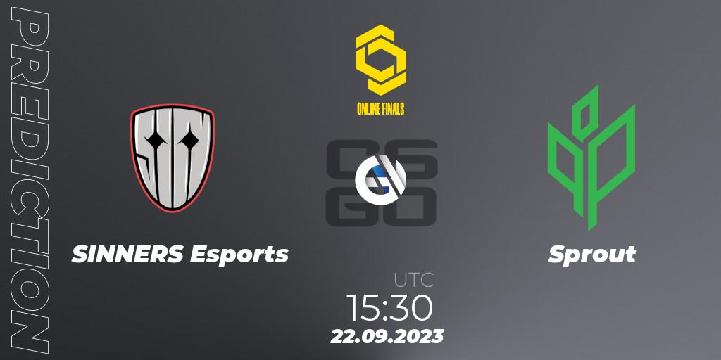 Pronóstico SINNERS Esports - Sprout. 22.09.2023 at 15:30, Counter-Strike (CS2), CCT Online Finals #3