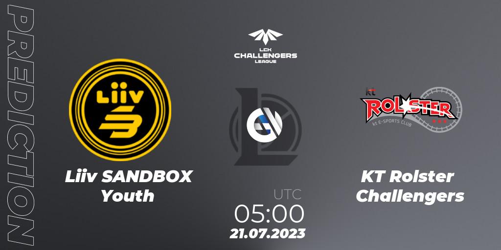 Pronóstico Liiv SANDBOX Youth - KT Rolster Challengers. 21.07.23, LoL, LCK Challengers League 2023 Summer - Group Stage