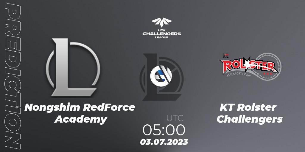 Pronóstico Nongshim RedForce Academy - KT Rolster Challengers. 03.07.23, LoL, LCK Challengers League 2023 Summer - Group Stage