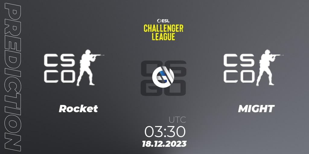 Pronóstico Rocket - MIGHT. 18.12.2023 at 03:30, Counter-Strike (CS2), ESL Challenger League Season 46 Relegation: North America