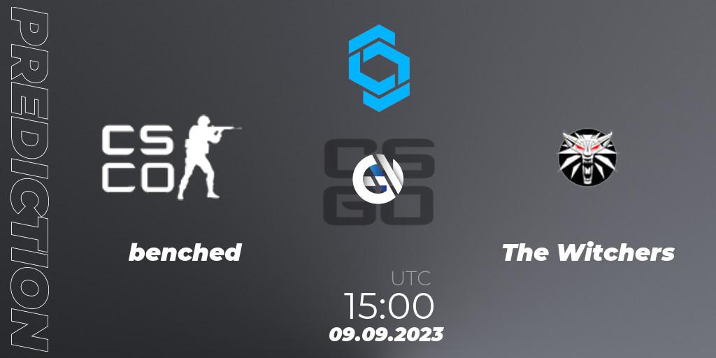 Pronóstico benched - The Witchers. 09.09.23, CS2 (CS:GO), CCT East Europe Series #2: Closed Qualifier