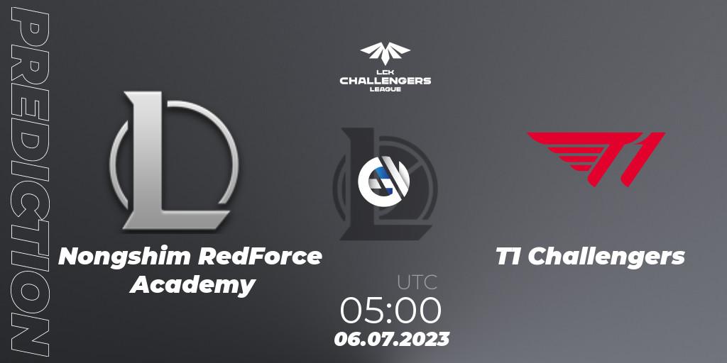 Pronóstico Nongshim RedForce Academy - T1 Challengers. 06.07.23, LoL, LCK Challengers League 2023 Summer - Group Stage