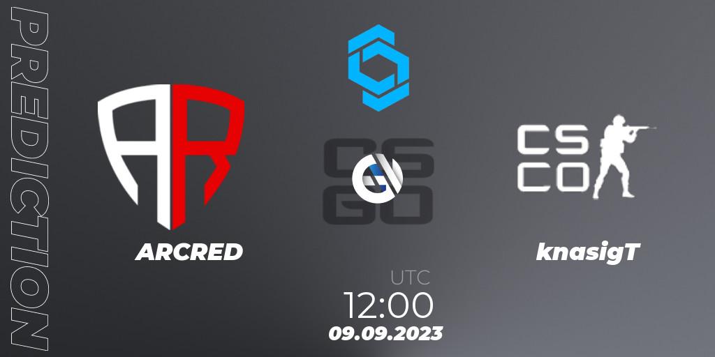 Pronóstico ARCRED - knasigT. 09.09.2023 at 12:20, Counter-Strike (CS2), CCT East Europe Series #2: Closed Qualifier