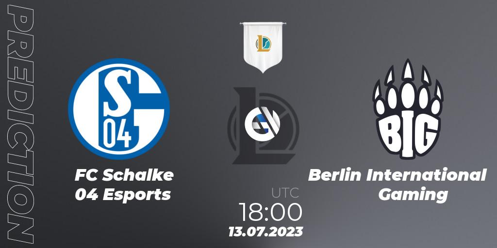 Pronóstico FC Schalke 04 Esports - Berlin International Gaming. 13.07.23, LoL, Prime League Summer 2023 - Group Stage