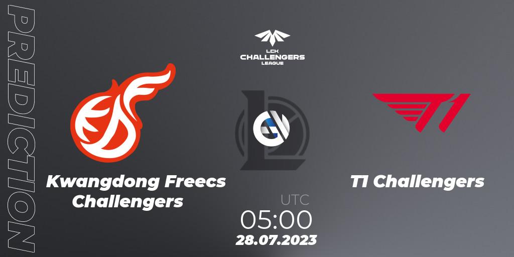 Pronóstico Kwangdong Freecs Challengers - T1 Challengers. 28.07.23, LoL, LCK Challengers League 2023 Summer - Group Stage