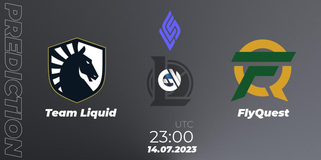 Pronóstico Team Liquid - FlyQuest. 14.07.23, LoL, LCS Summer 2023 - Group Stage