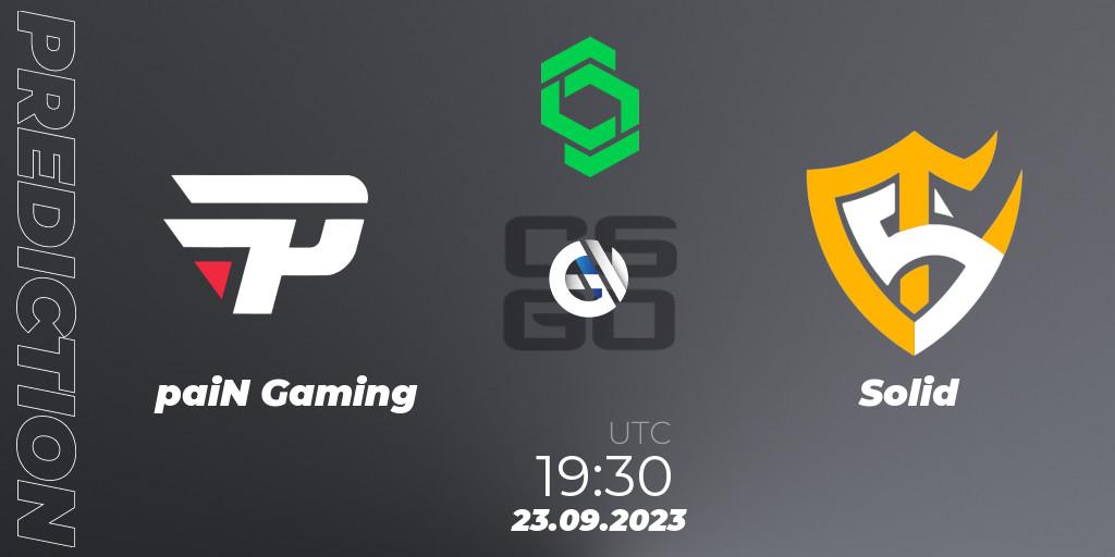 Pronóstico paiN Gaming - Solid. 23.09.2023 at 19:30, Counter-Strike (CS2), CCT South America Series #11
