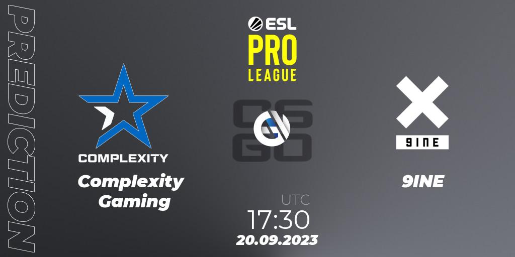 Pronóstico Complexity Gaming - 9INE. 20.09.23, CS2 (CS:GO), ESL Pro League Season 18
