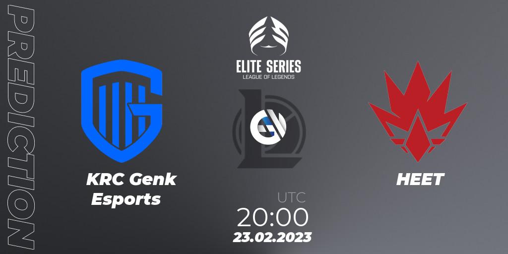 Pronóstico KRC Genk Esports - HEET. 23.02.2023 at 21:00, LoL, Elite Series Spring 2023 - Group Stage