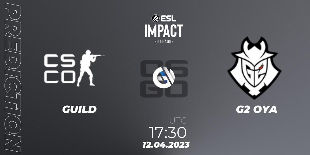Pronóstico GUILD - G2 OYA. 12.04.23, CS2 (CS:GO), ESL Impact League Season 3: European Division