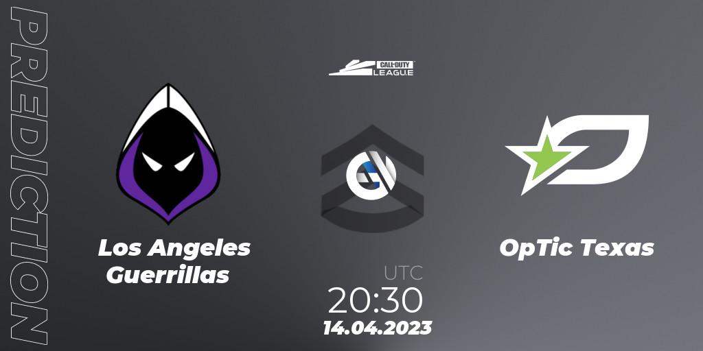 Pronóstico Los Angeles Guerrillas - OpTic Texas. 14.04.2023 at 20:30, Call of Duty, Call of Duty League 2023: Stage 4 Major Qualifiers